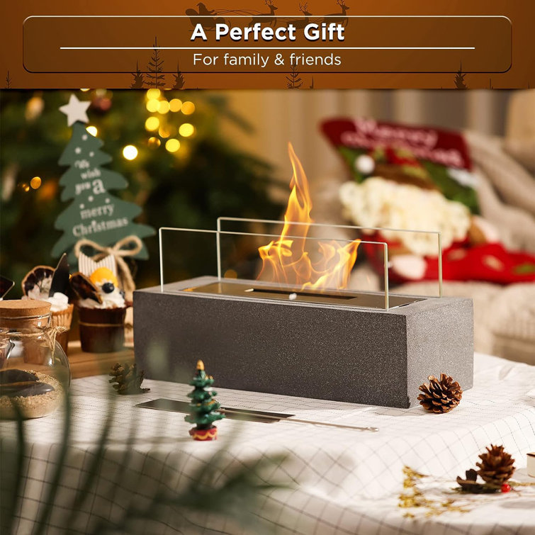 TURBRO Foyer de table en pierre à l'éthanol pour l'extérieur Wayfair